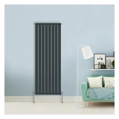 (Single-1800x544 mm) NRG Flat Panel Column Designer Radiator Heater Central Heating Rads Anthrac