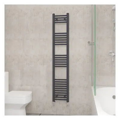 (1600x300mm, Anthracite) NRG Straight Central Heating Towel Rail Bathroom Heated Rad Radiators L