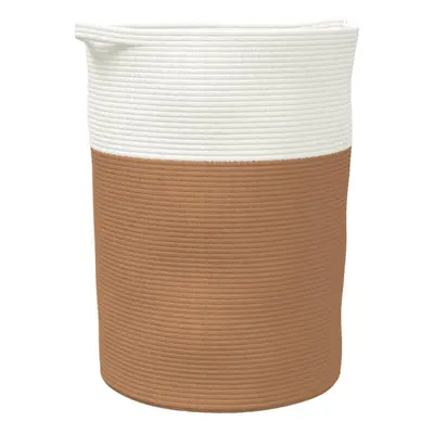 (brown) vidaXL Storage Basket Laundry Basket Washing Basket Laundry Hamper Cotton