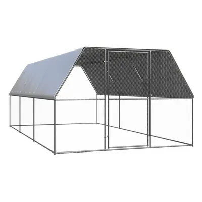 vidaXL Chicken Cage Chicken Run Cage Chicken Coop Hen House Galvanised Steel