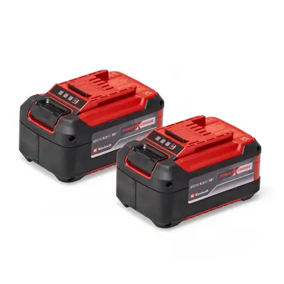 Einhell 2x 5.2Ah Battery Twinpack For All Power X-Change 18V PXC Batteries