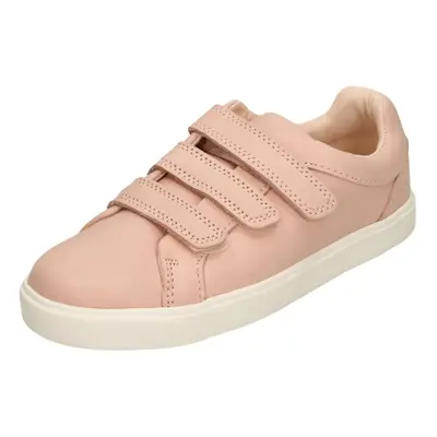 (Pink, UK 2.5 Child) Childrens Unisex Clarks Hook & Loop Trainers City Oasis Lo K