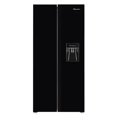 Fridgemaster American Fridge Freezer - Black - E Rated