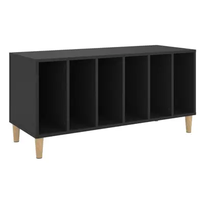 (black) vidaXL Record Cabinet Sideboard Vinyl Storage Cabinet Display Engineered Wood