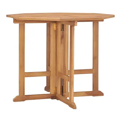 vidaXL Solid Teak Wood Folding Dining Table Outdoor Dinner Desk Patio Garden