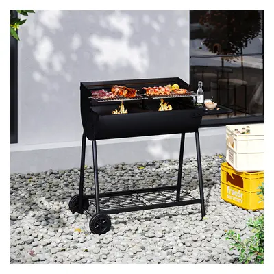 Outdoor Garden Charcoal Grill with Wheels