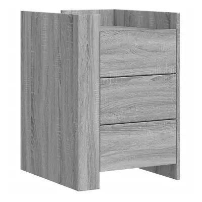 (grey sonoma) vidaXL Bedside Cabinet Nightstand Bed Cabinet Bed Side Table Engineered Wood