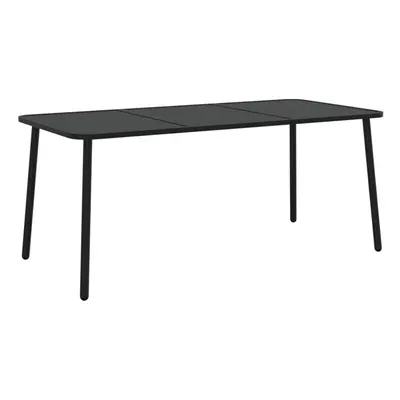 (165 x x cm) vidaXL Garden Table Outdoor Table Patio Dining Coffee Table Anthracite Steel