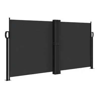 (black, x cm) vidaXL Retractable Side Awning Outdoor Privacy Screen Shade Black 120x1200 cm