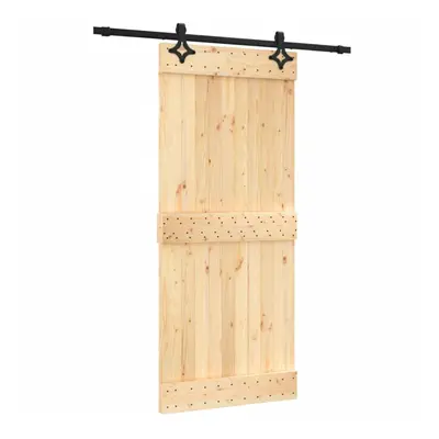 vidaXL Sliding Door Barn Door with Hardware Set Interior Door Solid Wood Pine