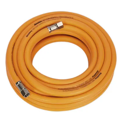 Orange High-Vis Hybrid Air Hose with 1/4 Inch BSP Unions - Metres - 8mm Bore