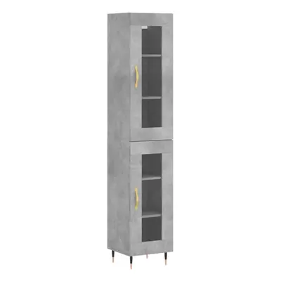 (concrete grey, glass door) vidaXL Highboard Sideboard Tall Storage Cabinet Side Cabinet Enginee