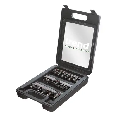 Trend SET/SS24X1/4TC piece router cutter set - 1/4in shank, Black