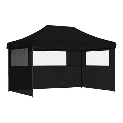 (black, with sidewalls) vidaXL Foldable Tent Pop-up Outdoor Party Tent Garden Gazebo Canopy Shel