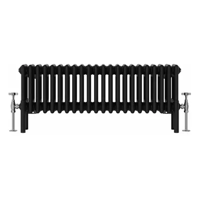 (300x1010mm, Black) NRG Traditional Cast Iron Style Style Radiator Four Column Designer Bathroom