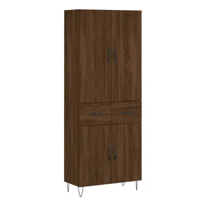 (brown oak, doors drawers) vidaXL Highboard Sideboard Storage Cabinet Home Side Cabinet Engineer