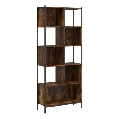 (smoked oak) vidaXL Bookcase Bookshelf Storage Cabinet Shelving Unit Rack Engineered Wood