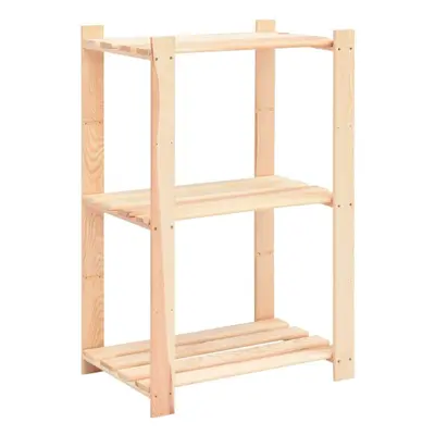 vidaXL Solid Pinewood 3-Tier Storage Rack 60x38x90cm 150kg Organiser Unit