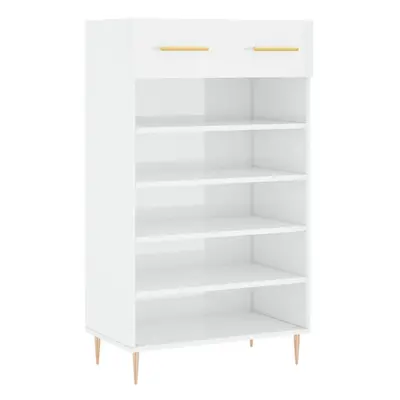 (high gloss white) vidaXL Shoe Cabinet Shoe Cupboard Shoe Rack Shoe Shelf White Engineered Wood