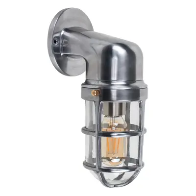 Quay Single Silver Outdoor Wall Lantern