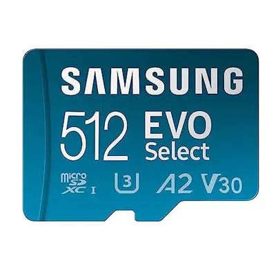 EVO Select 512GB microSDXC UHS-I U3 130MB/s Full HD & 4K UHD Memory Card inc. SD-Adapter (MB-ME5