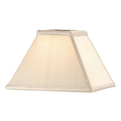 9" Inch Square Tapered Lamp Shade Oyster Faux Silk Fabric Cover Modern Elegant