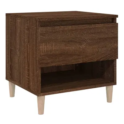 (brown oak, pcs) vidaXL 1/2x Bedside Table Engineered Wood Bed Cabinet End Table Multi Colours