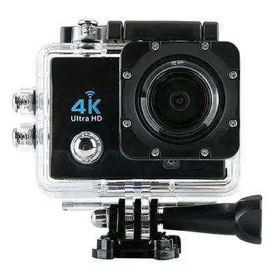 (Black) Sports Action Camera DV Wifi 4K 2.7K Inch Screen Degree Wide Angle Lens