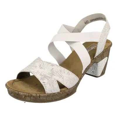 (UK 8, Weiss (White)) Ladies Rieker Sandals