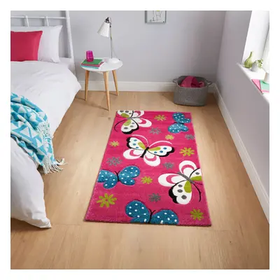 (80 x Cm) Think Rugs Brooklyn Kids Butterflies Rug