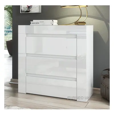 Modern White Drawer Chest of Drawers Cabinet Storage Gloss & Matt Clifton15