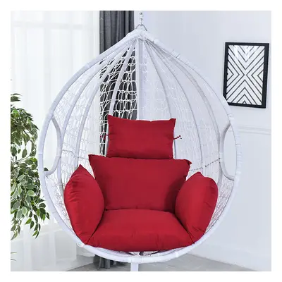 (Wine Red) Hammock Seat Cushion Hanging Swing Seat Pad Chair Bed Back Pad Chair Pillow Home Offi