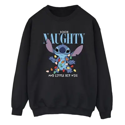 (5XL, Black) Disney Womens/Ladies Lilo & Stitch Naughty & Nice Sweatshirt