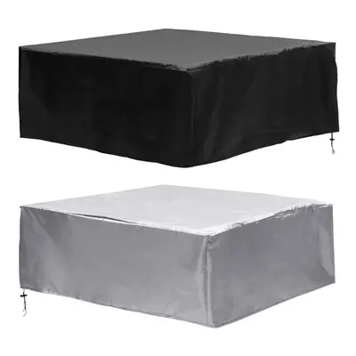 (Black) 200x200x80cm 210D Polyester Anti-Dust Sofa Barbecue Stove Furniture Waterproof Cover Bla