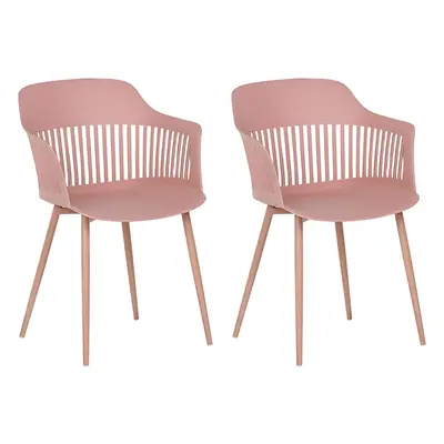 Set of Dining Chairs BERECA Pink