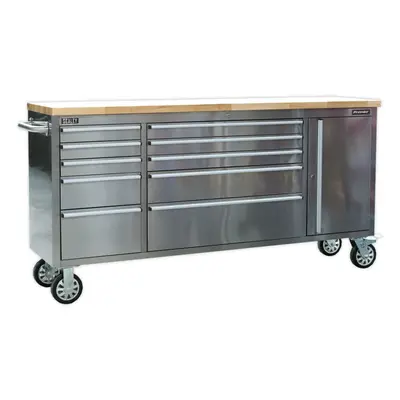 1990 x x 950mm Mobile STAINLESS STEEL Tool Cabinet - Drawer & Cupboard