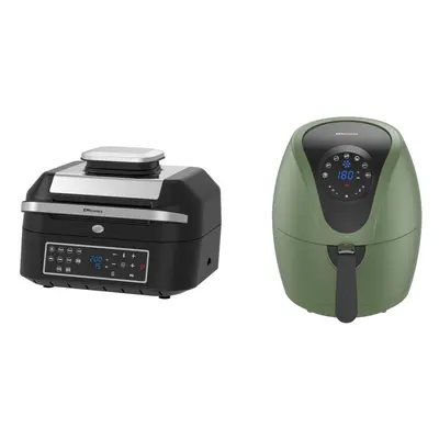 Emtronics 4.5L Sage Green & 6.3L Air Fryer Set