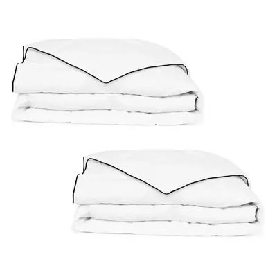 vidaXL 2x Winter Down Duvet 155x220 cm Bedroom Single Layer Quilt Down Duvet