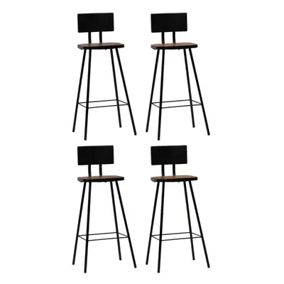 (4 pcs) vidaXL Bar Chairs Kitchen Seat Counter Stool Dark Brown Solid Reclaimed Wood