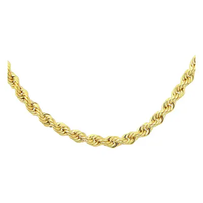 Jewelco London 9ct Yellow Gold Rope Chain Necklace 3mm inch 46cm - 050AXLHVC18