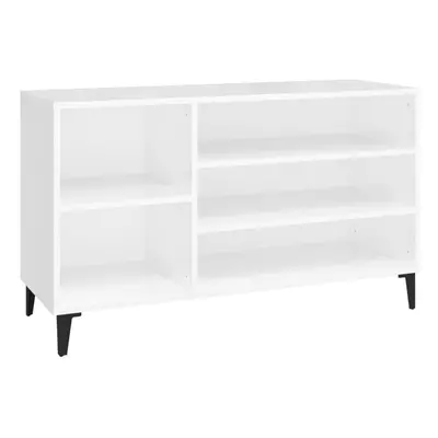 (High gloss white) vidaXL Shoe Cabinet Engineered Wood Shoe Storage Shelf Organiser Multi Colour