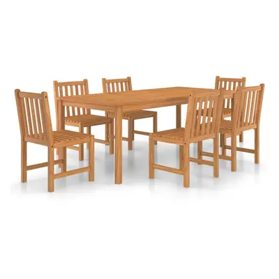 (7) vidaXL Solid Wood Teak Garden Dining Set Patio Table Furniture Multi Models