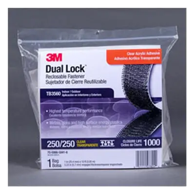 3M TB3560 x ft. Dual Lock Reclosable Fastener Clear