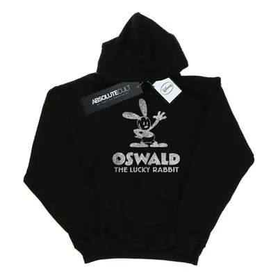 (S, Black) Disney Mens Oswald Logo Hoodie