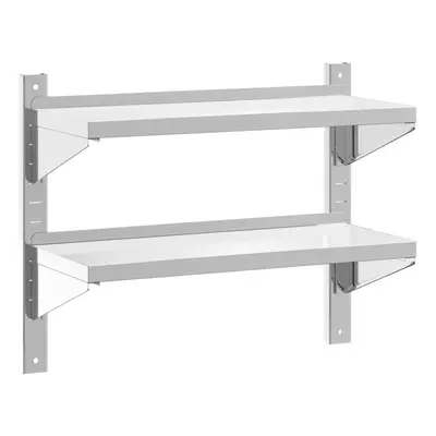 (75 x x cm) vidaXL Wall Shelf Floating Shelf Storage Shelf Rack Silver Stainless Steel