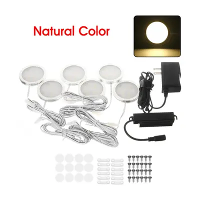 (Natural Color) 2.5W 6-In-1 LED Under Cabinet Light Ceiling Panel Down Slim Kitchen Cupboard Rec