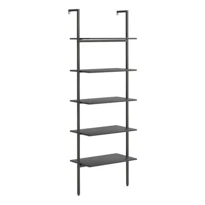 (black, x x cm) vidaXL Leaning Shelf Bookcase Bookshelf Shelving Unit Storage Rack Organiser