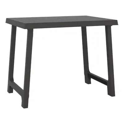 (anthracite) vidaXL Camping Table Garden Picnic Table Outdoor Dining Table PP Wooden Look