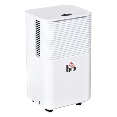 HOMCOM 10L/Day Portable Quiet Dehumidifier for Home, Electric Air De-Humidifier