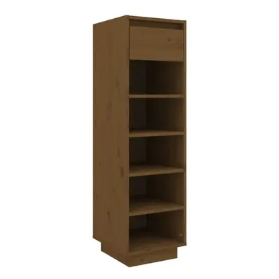 (honey brown) vidaXL Shoe Cabinet Wooden Home Organiser Shoe Rack Shelf Solid Wood Pine